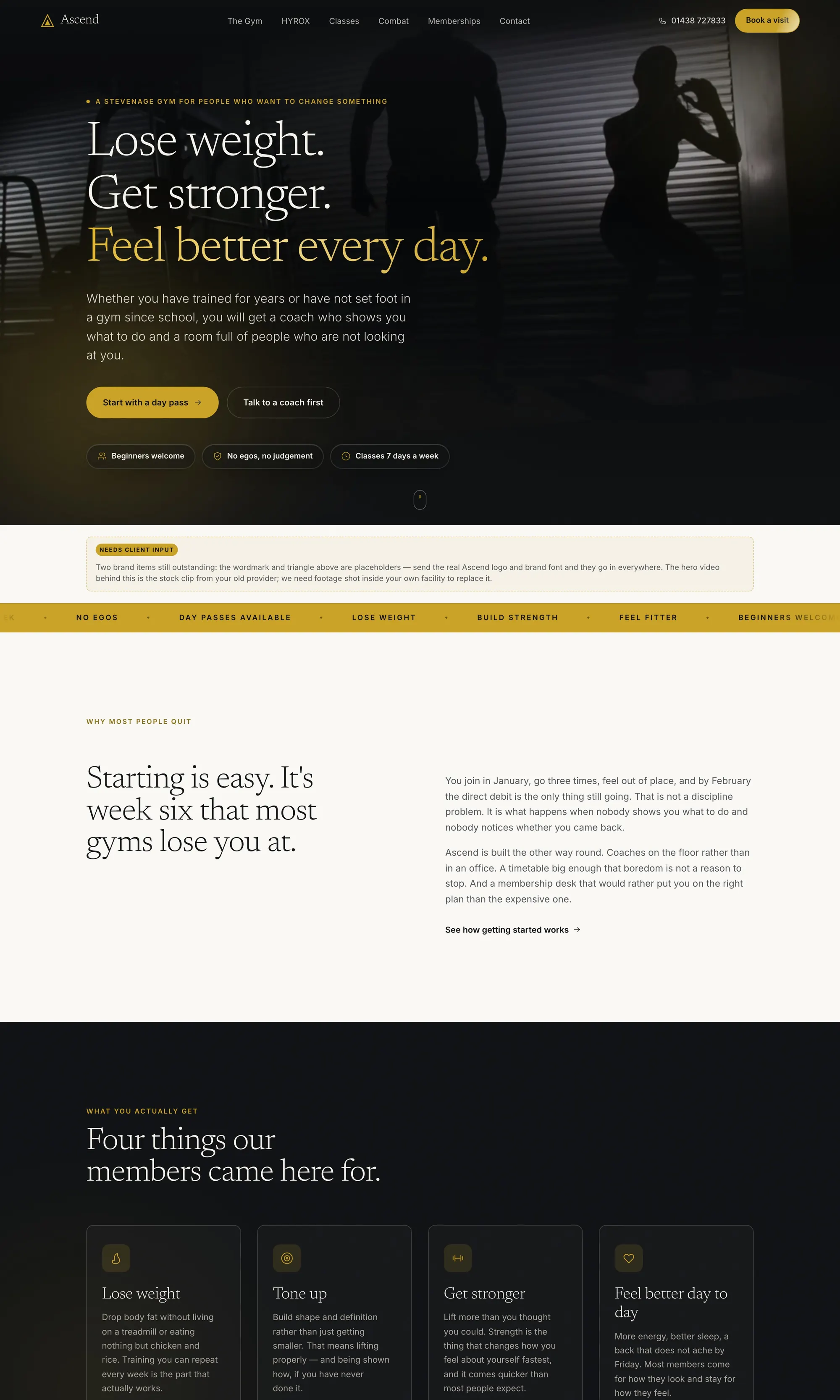 Ascend Gym, Stevenage — gym website by Fitness Marketing Agency