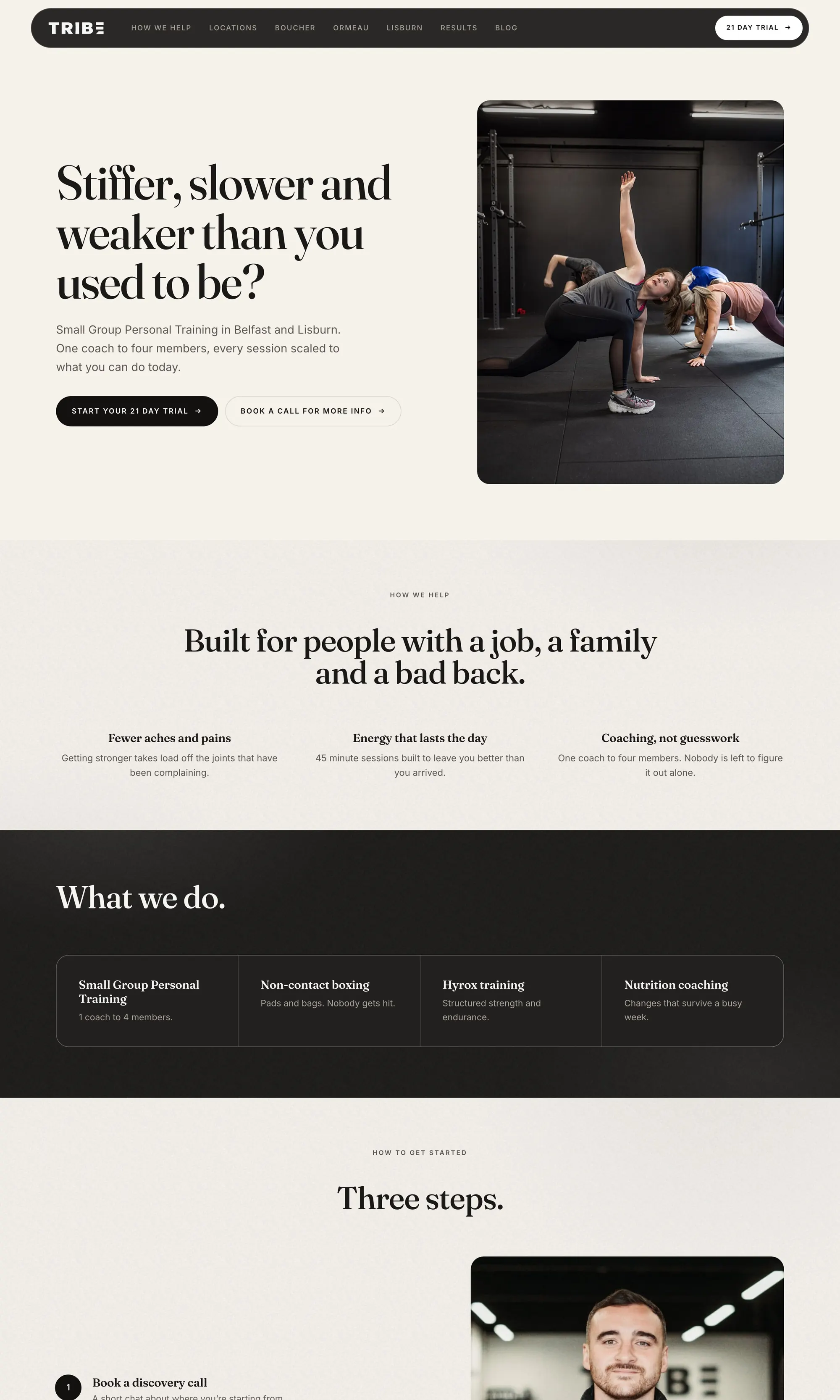 Tribe Belfast — gym website by Fitness Marketing Agency